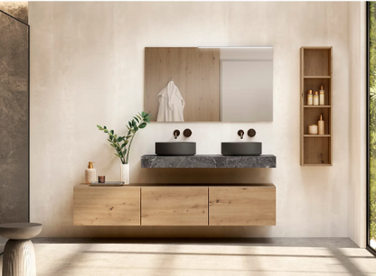 Meuble de salle de bain suspendu NOMAD avec vasque à poser