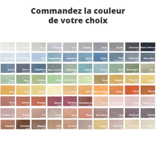 Palette des 80 couleur disponible