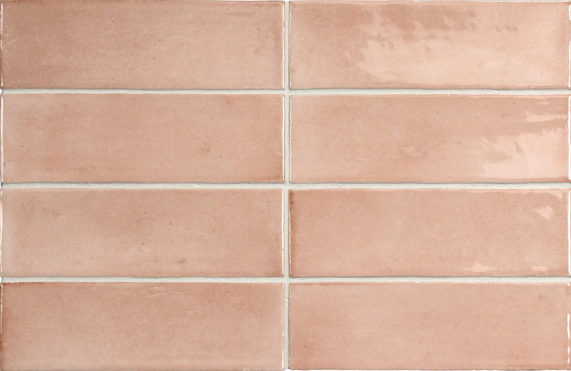 Carrelage grès cérame effet zellige Matt et brillant COCO -pink brillant