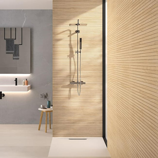 Panneau mural salle de bain Kinedo Kinéwall Design ép 3 mm teck horizon