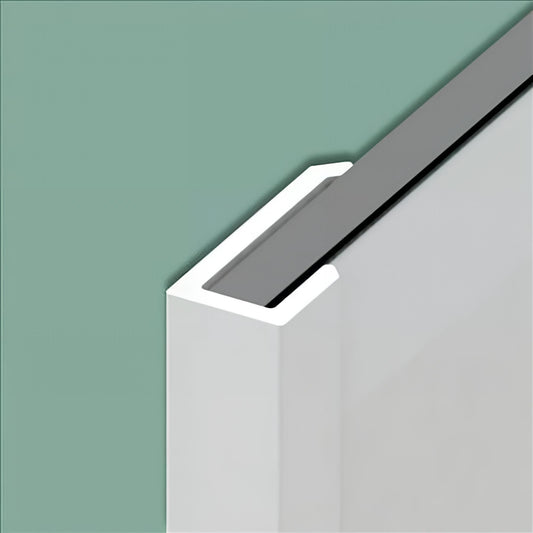 2x profilés en U noir intense grainé pour extrémités adaptés aux panneaux Kinewall Design de H 250cm