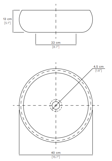 Vasque circulaire à poser Metal Craquelé or mat