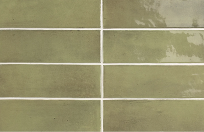 Carrelage grès cérame effet zellige Matt et brillant COCO vert