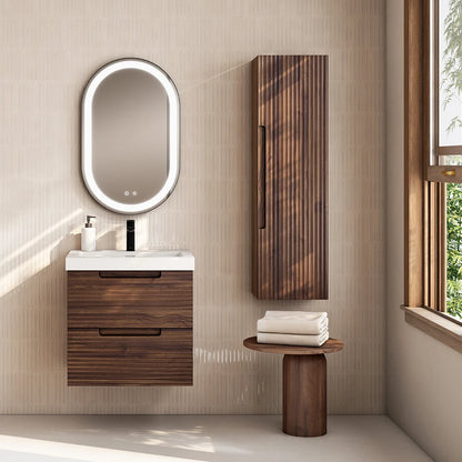 BOX wall-mounted bathroom vanity unit with 2 drawers