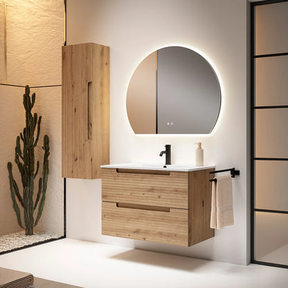 BOX wall-mounted bathroom vanity unit with 2 drawers