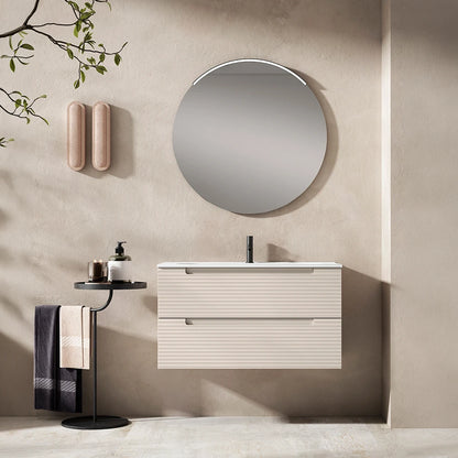 BOX wall-mounted bathroom vanity unit with 2 drawers