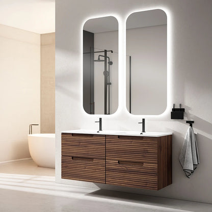 BOX wall-mounted bathroom vanity unit with 2 drawers