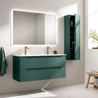 BOX wall-mounted bathroom vanity unit with 2 drawers