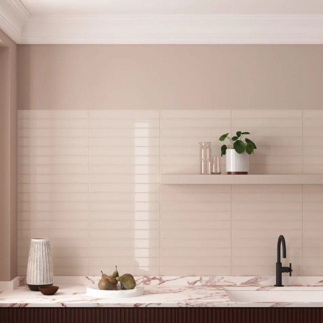 Carrelage mural VITRAL beige lisse