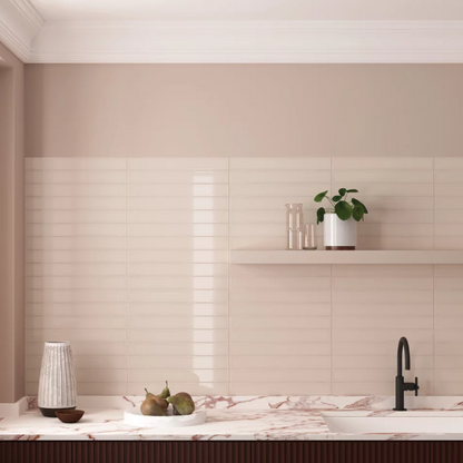 Carrelage mural VITRAL beige lisse