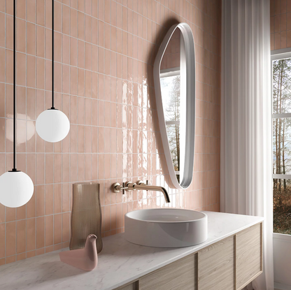 Carrelage grès cérame effet zellige Matt et brillant COCO - pink