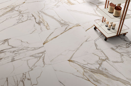 Carrelage grès cérame effet marbre ADAGE Calacatta