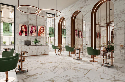 Mosaïque grès cérame effet marbre ADAGE Calacatta