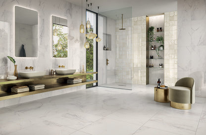 Mosaïque grès cérame effet marbre ADAGE Calacatta