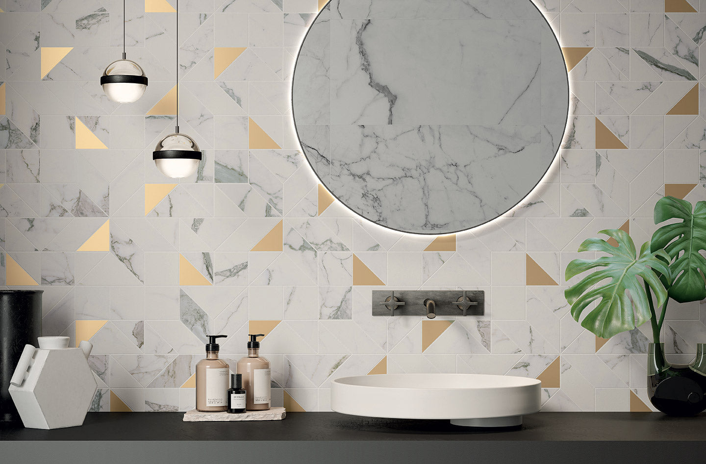 Carrelage grès cérame effet marbre ADAGE MICHELANGELO
