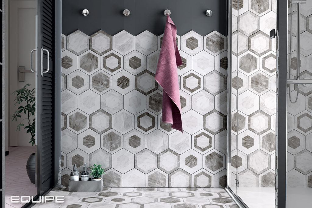 Carrelage hexagonal 17,5x20 cm HEXAGON BARDIGLIO GEO - 0.71m²/boîte