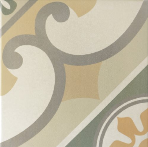Carrelage imitation ciment rosace CAPRICE BURGUNDY - L'Atelier By AC