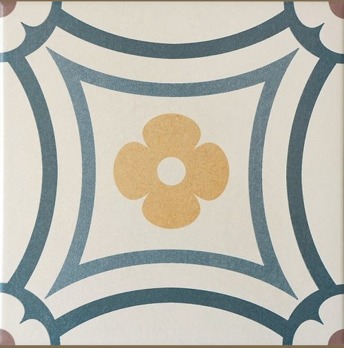 Carrelage imitation ciment rosace 20x20 cm CAPRICE SAINT TROPEZ - L'Atelier By AC