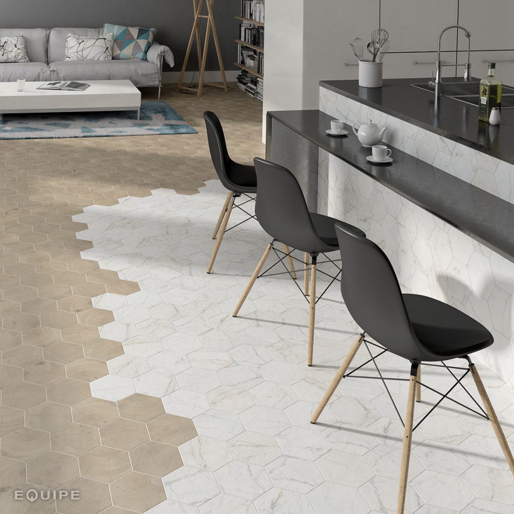 Carrelage hexagonal 17,5x20 HEXAGON CARRARA MATT - 0.71m²/boîte