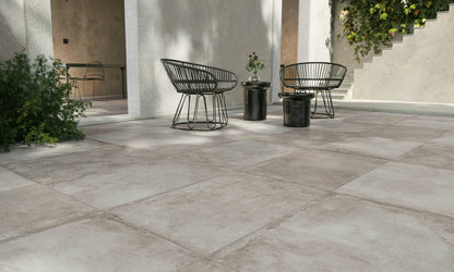 Carrelage grès cérame effet béton Château Gris