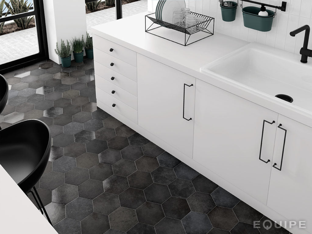 Carrelage grès cérame effet tomette 17.5x20 - HERITAGE, 0.71m²/boîte