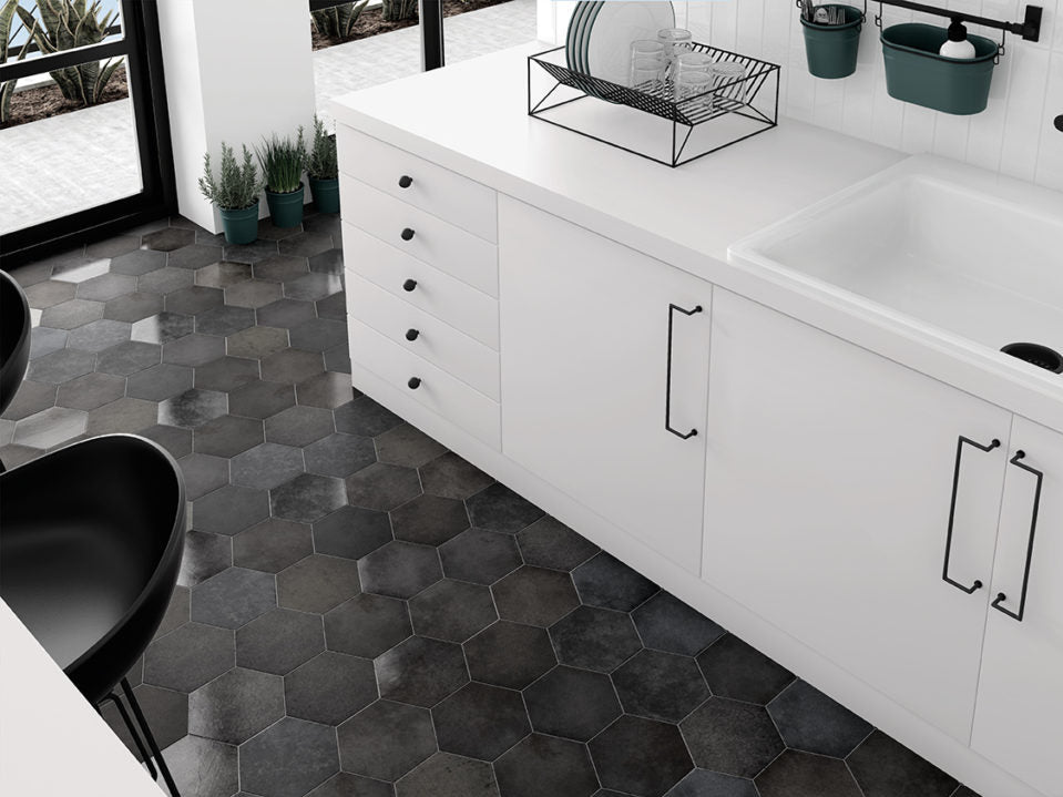 Carrelage grès cérame heritage carbon