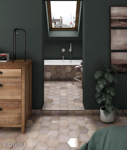 Carrelage grès cérame effet tomette 17.5x20 - HERITAGE, 0.71m²/boîte