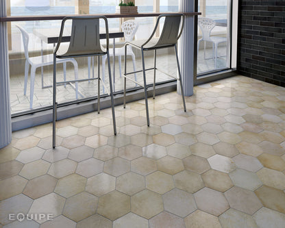 Carrelage grès cérame effet tomette 17.5x20 - HERITAGE, 0.71m²/boîte