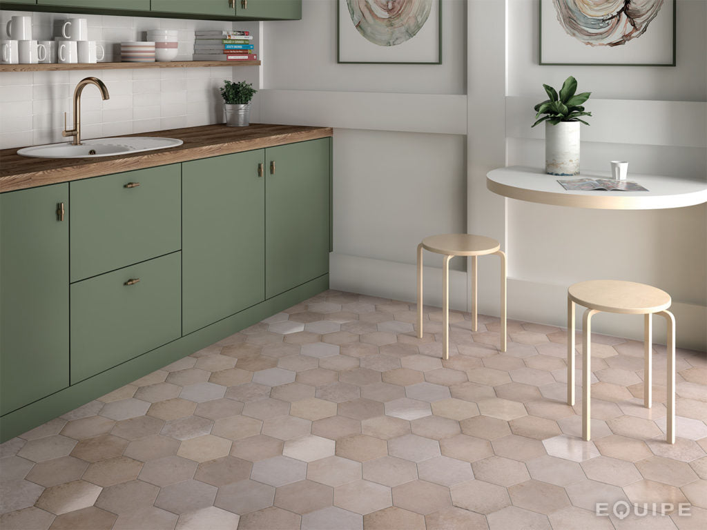 Carrelage grès cérame effet tomette 17.5x20 - HERITAGE, 0.71m²/boîte