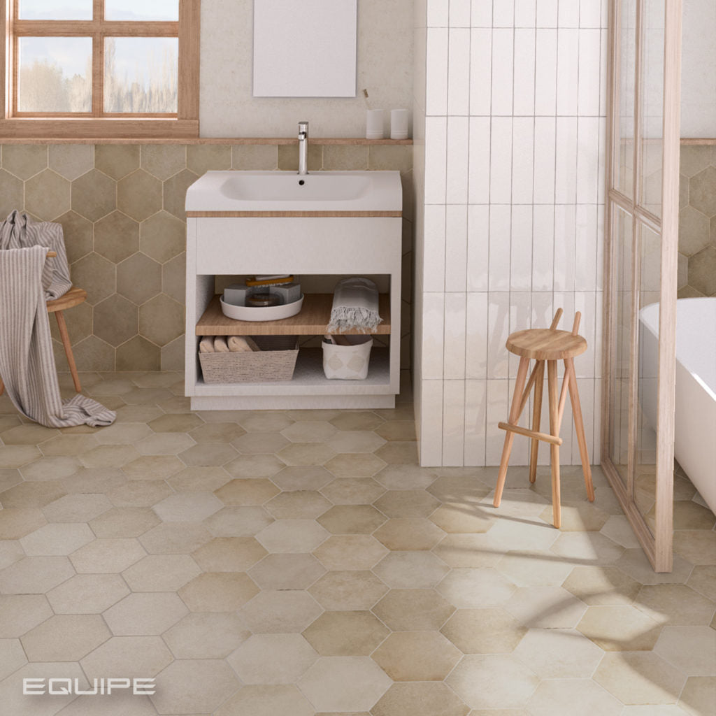 Carrelage grès cérame effet tomette 17.5x20 - HERITAGE, 0.71m²/boîte