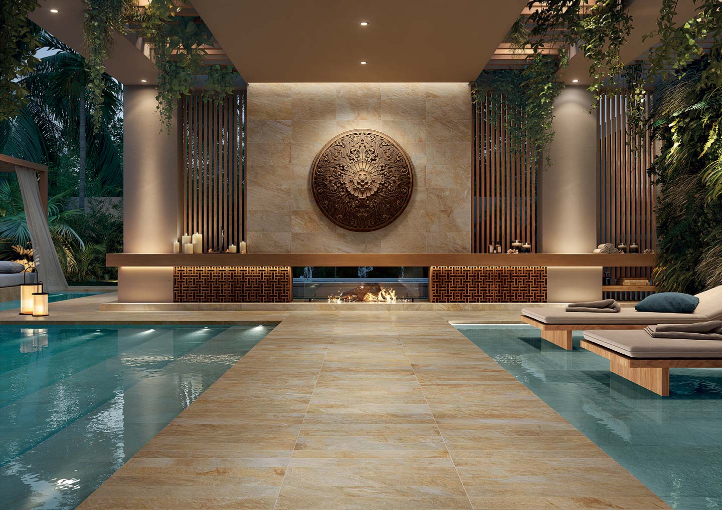 Mosaique grès cérame aspect pierre naturelle ZEPHYR Gold