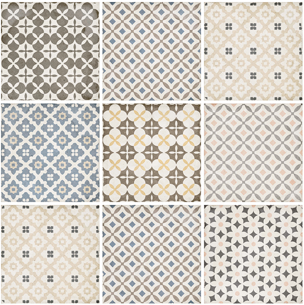Carrelage style ciment patchwork 20x20 cm ART NOUVEAU ALAMEDA COLOUR - L'Atelier By AC