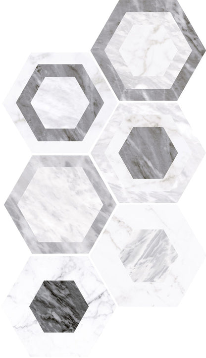 Carrelage hexagonal HEXAGON BARDIGLIO GEO