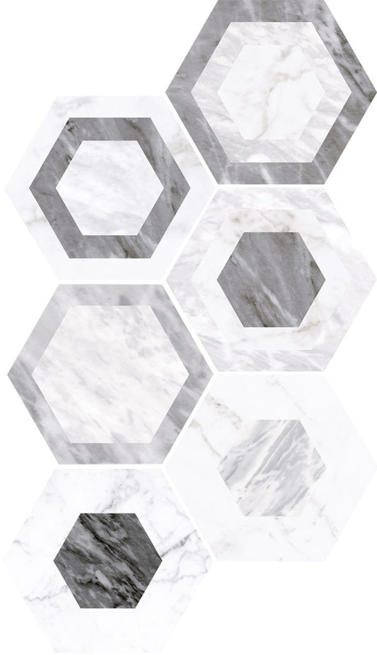 Carrelage hexagonal HEXAGON BARDIGLIO GEO