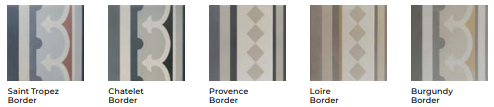 Carrelage imitation ciment rosace 20x20 cm CAPRICE SAINT TROPEZ Bordure - L'Atelier By AC