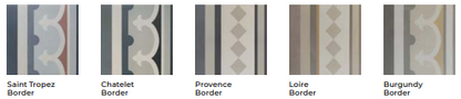 Carrelage imitation ciment rosace 20x20 cm CAPRICE SAINT TROPEZ Bordure - L'Atelier By AC