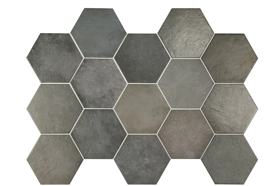 Carrelage grès cérame effet tomette 17.5x20 - HERITAGE, 0.71m²/boîte