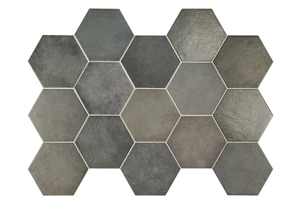Carrelage grès cérame effet tomette 17.5x20 - HERITAGE, 0.71m²/boîte