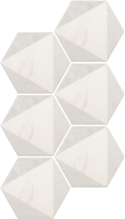 Carrelage hexagonal 17,5x20 HEXAGON CARRARA PEAK - 0.71m²/boîte