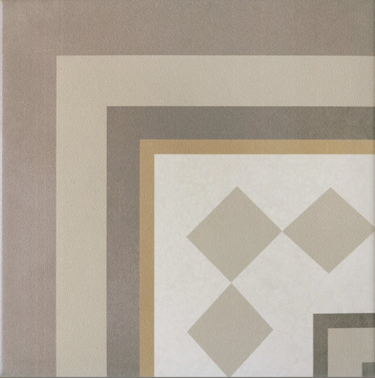 Carrelage imitation ciment rosace 20x20 cm CAPRICE LOIRE Angle - L'Atelier By AC