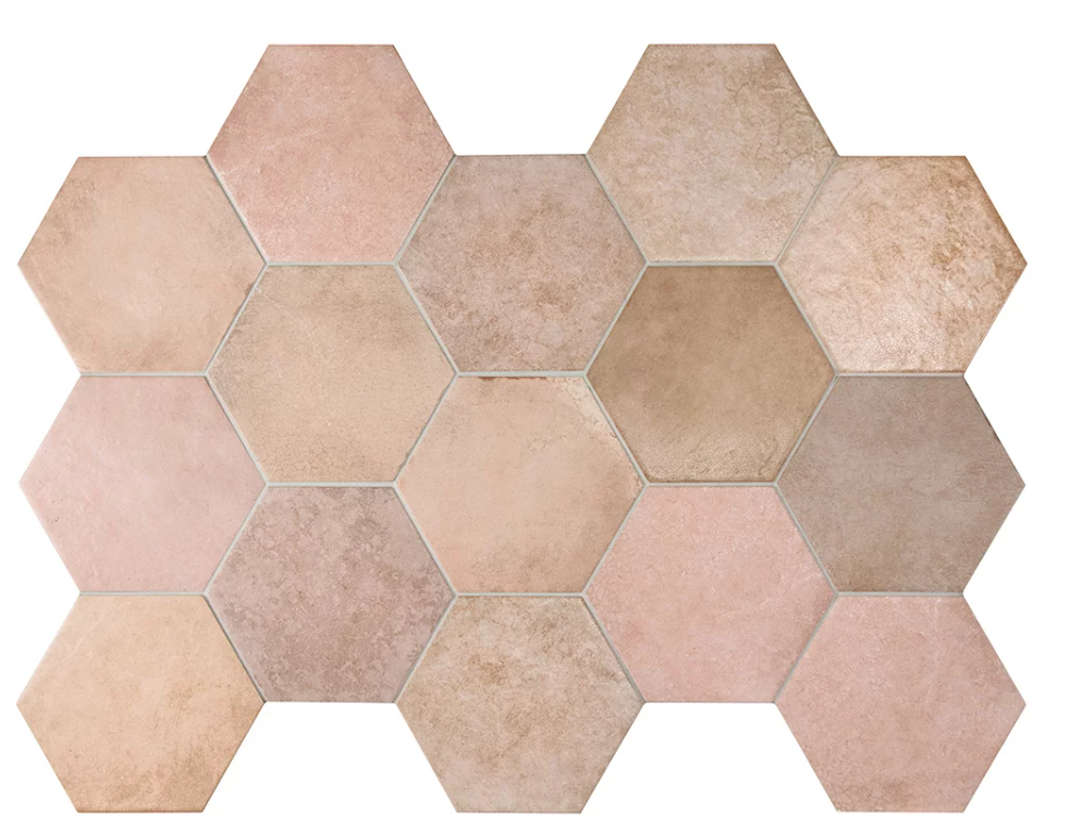 Carrelage grès cérame effet tomette 17.5x20 - HERITAGE, 0.71m²/boîte