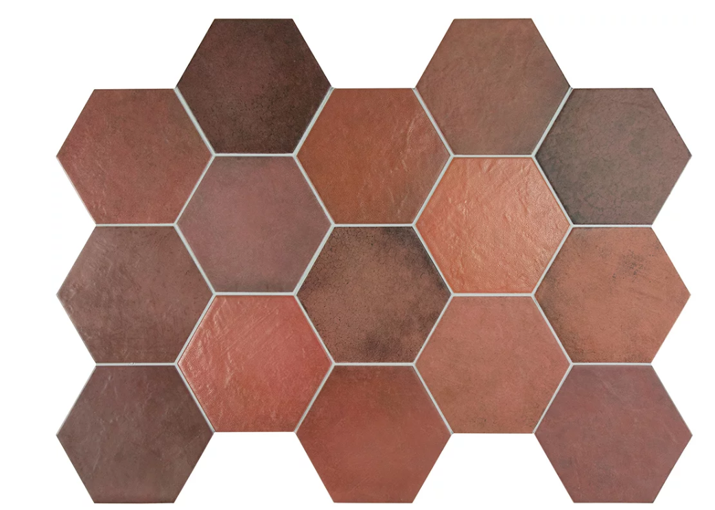 Carrelage grès cérame effet tomette 17.5x20 - HERITAGE, 0.71m²/boîte